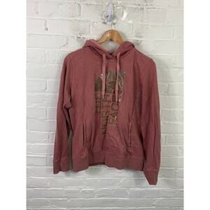 The North Face Women's Pullover Hoodie Outdoor Fleece Long Sleeves Red Size M